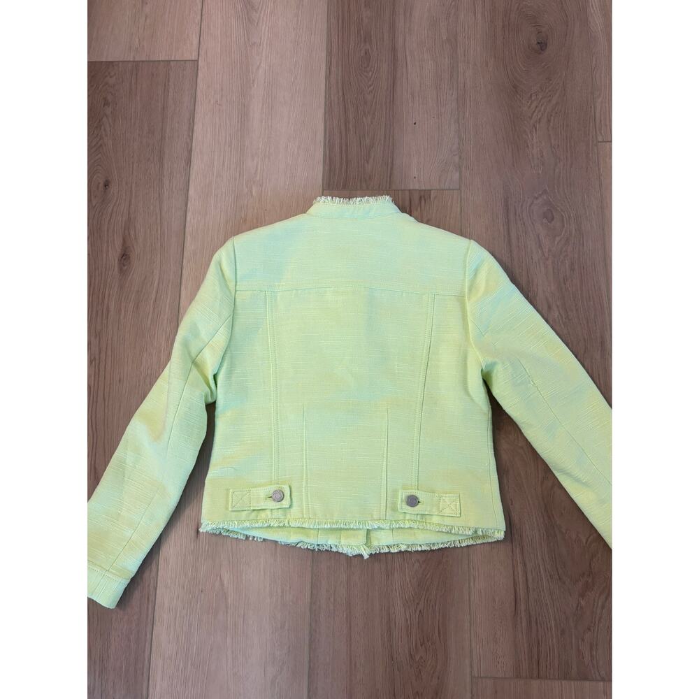 Banana Republic - NWT Bright Green Tweed Jacket Size 2 - Picture 11 of 11